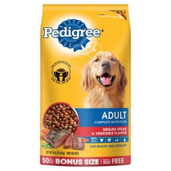 Pedigree Pedigree 798556 50 lbs Pedigree Complete Nutrition Adult Grilled Steak & Vegetable Flavor Dog Food 798556
